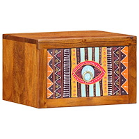 vidaXL Sängbord 2 st 35x30x22 cm Massivt Akaciaträ
