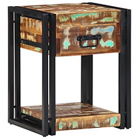vidaXL Sängbord 40x35x50 cm Massivt Återvunnet Trä