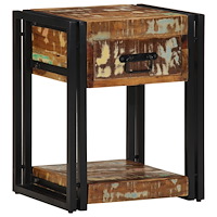 vidaXL Sängbord 2 st 40x35x50 cm Massivt Återvunnet Trä