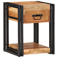 vidaXL Nattduksbord 2-pack 40x35x50 cm Solid Akaciaträ