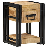 vidaXL Nattduksbord 40x40x40 cm Massivt mangoträ