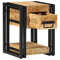 vidaXL Nattduksbord 2 st 40x40x40 cm Massivt Mangoträ
