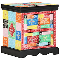vidaXL Sängbord 2 st Flerfärgad 40x35x45 cm Konstruerat trä
