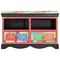 vidaXL TV-bänk i flera färger 80x35x50 cm av massivt mangoträd