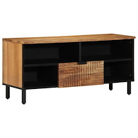 vidaXL TV-byrå med låda Brun 100 x 33.5 x 46 cm Massivt akaciaträ
