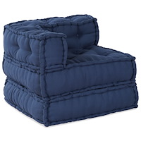 vidaXL Modulpuff Indigo 70x70x54 i tyg