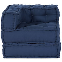 vidaXL Modulpuff Indigo 70x70x54 i tyg