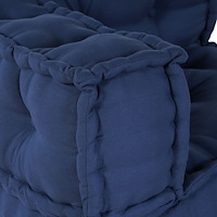 vidaXL Modulpuff Indigo 70x70x54 i tyg