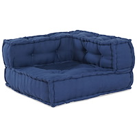 vidaXL Modulär Puff Indigo 140x70x36 Tyg