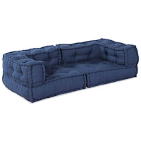 vidaXL Modulär Puff Indigo 140x70x36 Tyg