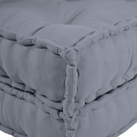 vidaXL Modulär Pouffe Grå 70x70x36 Tyg