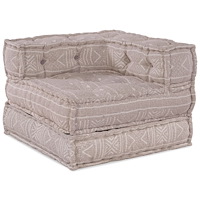 vidaXL Modulpuff Ljusbrun 70x70x54 Tyg