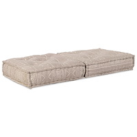 vidaXL Modulär Puff Ljusbrun 70x70x36 Tyg