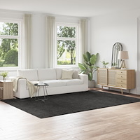 vidaXL Shaggy Mat med Latexbakgrund Mörkgrå 240x340 cm