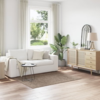 vidaXL Shaggy Mat med Latexbaksida Brun 120x170 cm