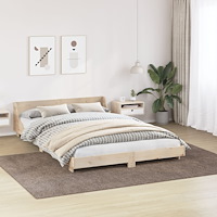 vidaXL Shaggy Mat med Latexbaksida Brun 200x290 cm