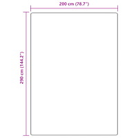 vidaXL Shaggy Mat med Latexbaksida Brun 200x290 cm