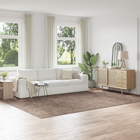 vidaXL Sguppy Matta med Latexbakgrund Brun 240x340 cm