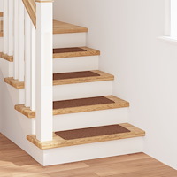 vidaXL Trappmattor med latexbakgrund Gul 25x60 cm