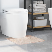 vidaXL Badmat U-formad Grädde 50x50 cm Polypropylen Halkfri