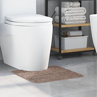 vidaXL Badrumsmatta U-Formad Brun 50x50 cm Polypropylen Halkfri