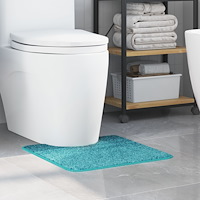 vidaXL Badmat U-formad Turkos 50x50 cm Polypropylen Halkfri