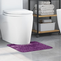 vidaXL Badrumsmatta U-formad Lila 50x50 cm Polypropylen Halkfri