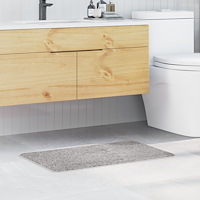 vidaXL Badmatta Rektangulär Grå 50x80 cm Polypropylen Halkfri