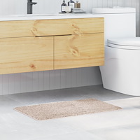 vidaXL Badrumsmatta Rektangulär Grädde 50x80 cm Polypropylen Halkfri