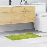 vidaXL Badrumsmatta Rektangulär Grön 50x80 cm Polypropylen Rutschfri