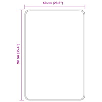 vidaXL Badrumsmatta Rektangulär Mörkgrå 60x90 cm Polypropylen Halkfri