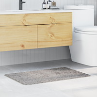 vidaXL Badmat Rektangulär Grå 60x90 cm Polypropylen Halkfri