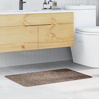vidaXL Badrumsmatta Rektangulär Brun 60x90 cm Polypropylen Rutschfri