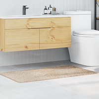 vidaXL Badrumsmatta Rektangulär Grädde 70x120 cm Polypropen Halkfri