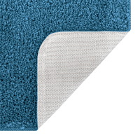 vidaXL Badrumsmatta Rektangulär Blå 70x120 cm Polypropylen Halkfri
