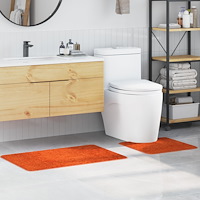 vidaXL 2-delars badrumsmatta set orange polypropylen halkfri