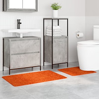 vidaXL 2-delars badrumsmatta set orange polypropylen halkfri