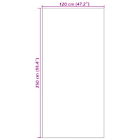 vidaXL Tvättbar Dörrmatta Röd 120x250 cm