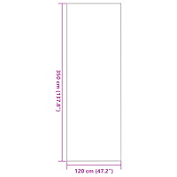 vidaXL Grå Rektangulär Dörrmatta 120x350 cm