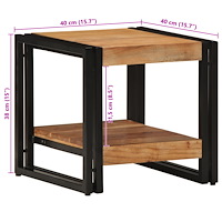 vidaXL Kaffeebord 40x50x38 cm Massivt Akaciaträ