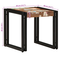 vidaXL Kaffeebord Flerfärgad 40x50x38 cm Massivt trä Återvunnet