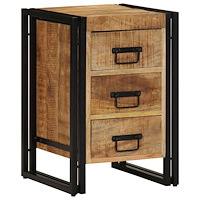 vidaXL Sängbord 40x35x50 cm Massivt Grovt Trä Mango