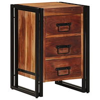 vidaXL Sängbord 40x40x59 cm Massivt Akaciaträ
