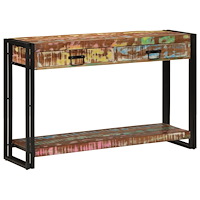 vidaXL Konsolbord Flerfärgad 120x33x75 cm Massivt återvunnet trä
