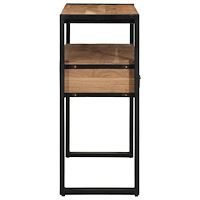 vidaXL Konsolbord Svart 90x33x75 cm Massivt akaciaträ och metall