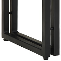vidaXL Konsolbord Svart 90x33x75 cm Massivt akaciaträ och metall