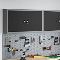vidaXL Verktygsskåp Vägghängt Svart 100x20x55 cm Stål