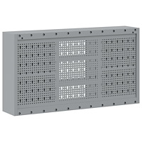 vidaXL Verktygsskåp Väggmonterat med Pegboard Svart 100x20x55 cm Stål