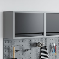 vidaXL Verktygsskåp Väggmonterat med Gaslyft Dörr Svart 50x25x35 cm