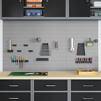 vidaXL Pegboards 3 pcs med 15 tillbehör Grå 50x80 cm Stål